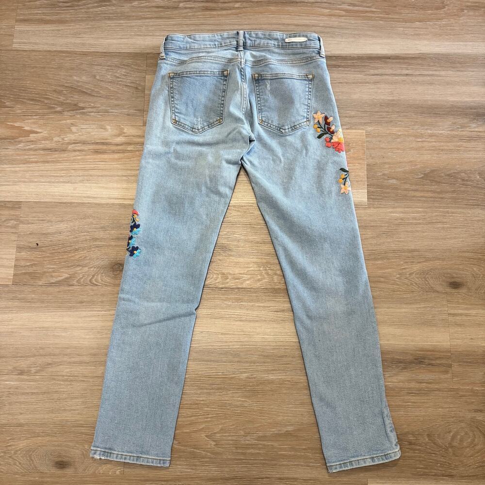 Pilcro & The Letterpress | Mid Rise Light Wash Embroidered Denim Size 26 - Picture 2 of 16